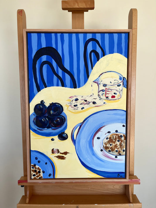'Blueberry Pancake' Original Framed Artwork