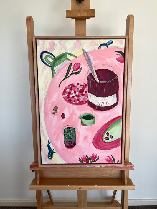 'Jam with a side of Matcha' Original Framed Artwork