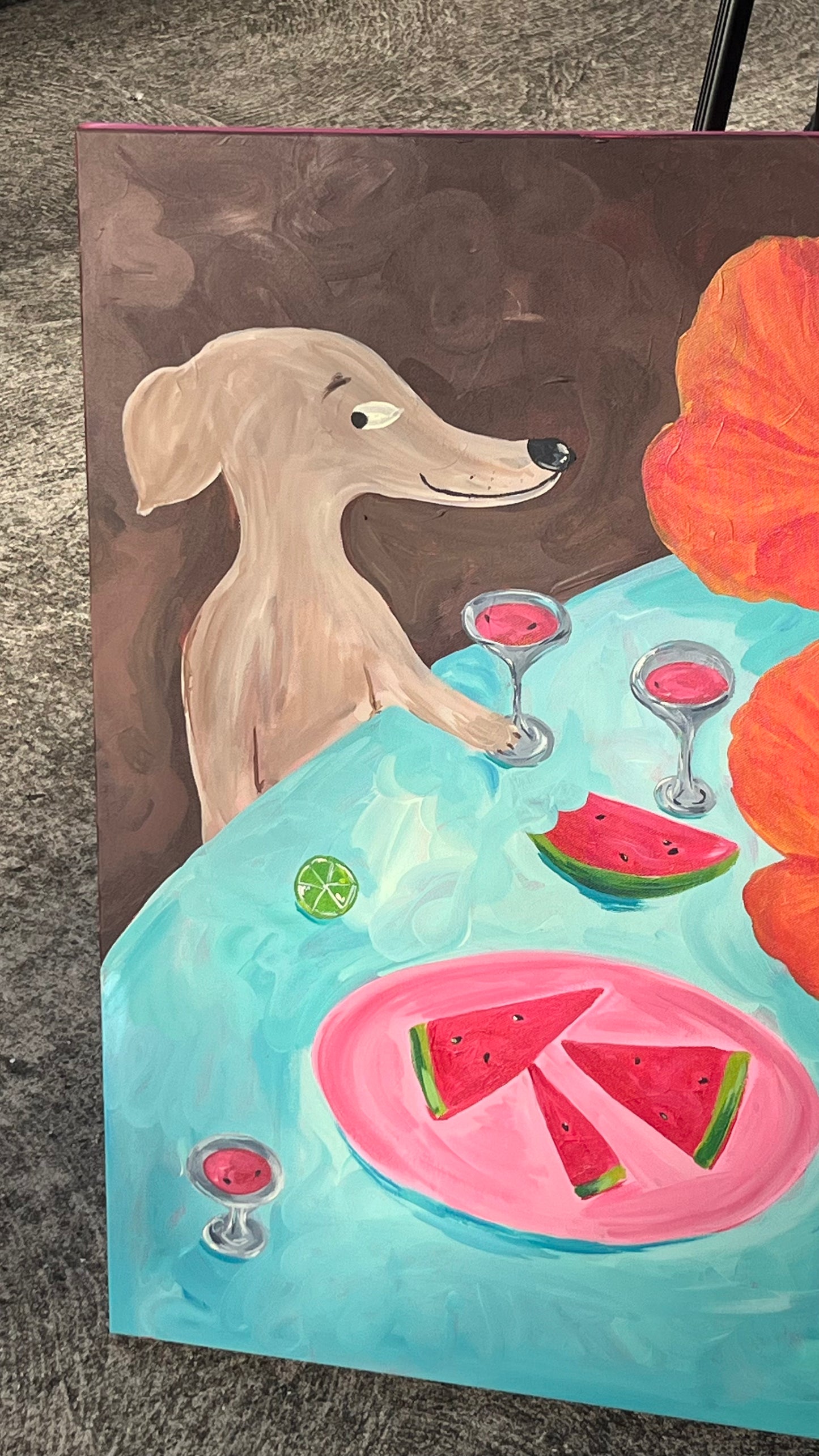 'Cheeky Marg' Original Acrylic on Canvas (unframed)