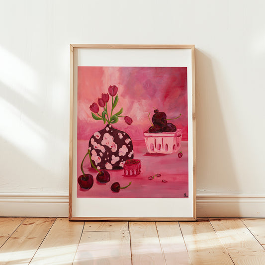 'Cherry Flavoured Flowers' Fine Art Print