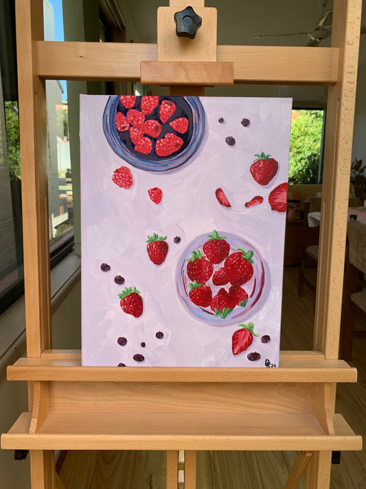 'Mixed Berry' Original Acrylic on Canvas (unframed)